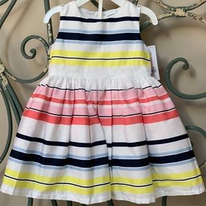 Multi-Color Striped Dress/ NWT/ Easter & Spring